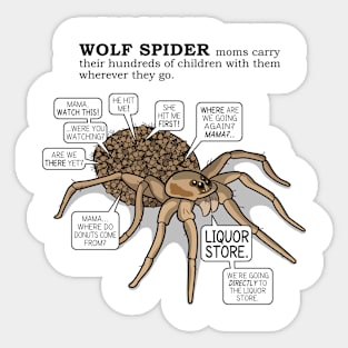 Wolf Spider Mom by Zoodraws Sticker